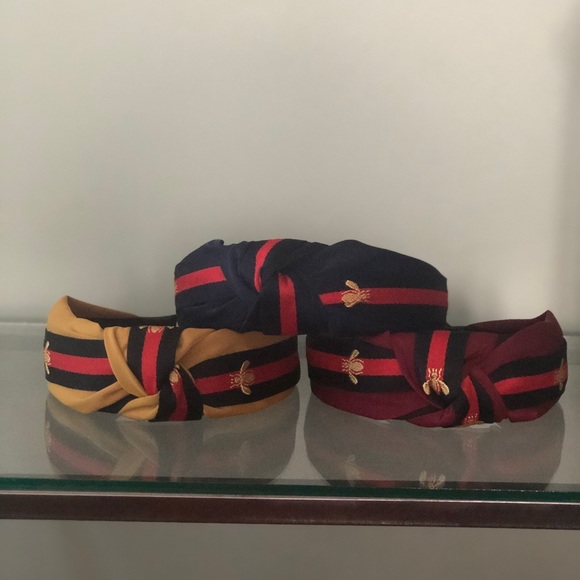 Red and Green Knotted Bee Headbands (Not a Set) - Picture 4 of 5